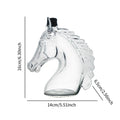 Whiskey Bottle Engraved Horse Head Shape Glass Decanter for Whiskey Bourbon Brandy Unique Liquor Bottle Gift for Whiskey Lovers