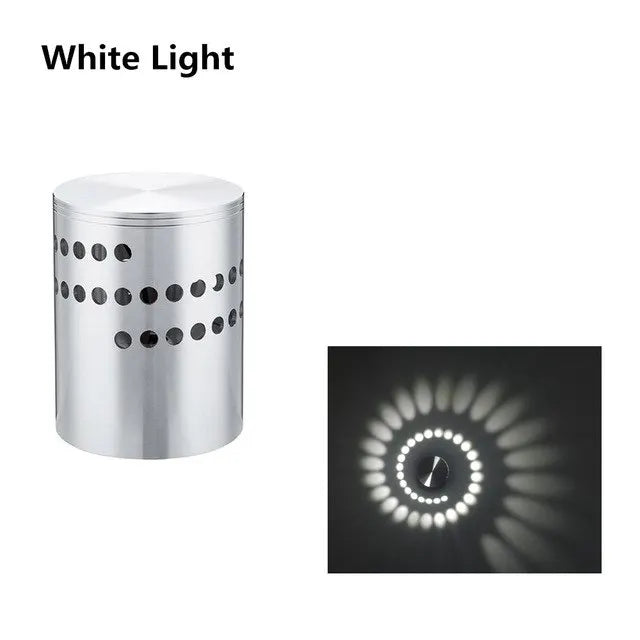 RGB Aluminum LED Wall Light Indoor Spiral Effect Light Corridor Wall Lamp Bedroom Decoration Lights For Party KTV Bar Home