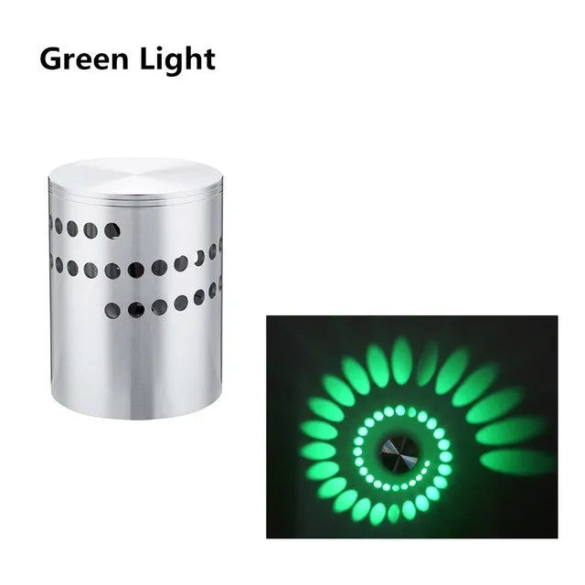 RGB Aluminum LED Wall Light Indoor Spiral Effect Light Corridor Wall Lamp Bedroom Decoration Lights For Party KTV Bar Home