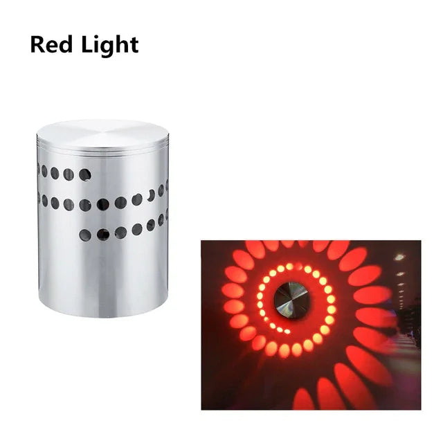 RGB Aluminum LED Wall Light Indoor Spiral Effect Light Corridor Wall Lamp Bedroom Decoration Lights For Party KTV Bar Home