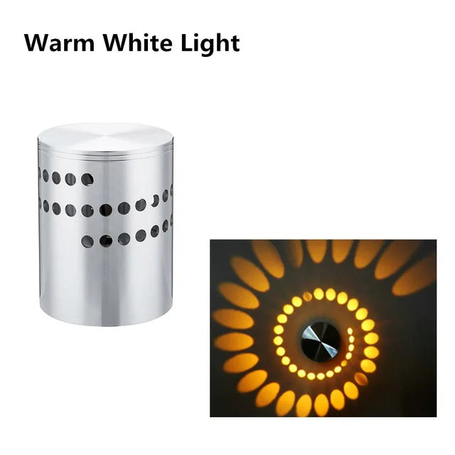 RGB Aluminum LED Wall Light Indoor Spiral Effect Light Corridor Wall Lamp Bedroom Decoration Lights For Party KTV Bar Home