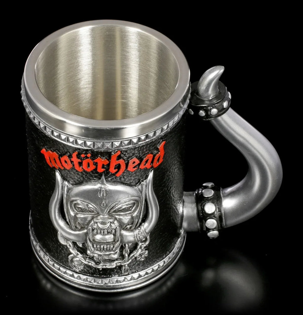 Heavy Metal Horn Beer Mug Gothic Themed Stainless Steel Tankard Large Capacity Coffee Cup For Rock Music Fans Novelty Gift