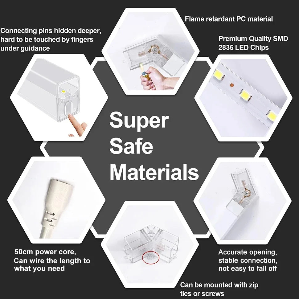 Garage Hexagon LED Light 50000H 6500K Ultra Bright for Home Gym Barbershop Car Detailing Bar Basement Workshop Ceiling Lighting