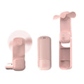 Mini Portable Handheld Fan USB Rechargeable Foldable Hand Fan For Outdoor Folding Small Pocket Fan With Power Bank Flashlights