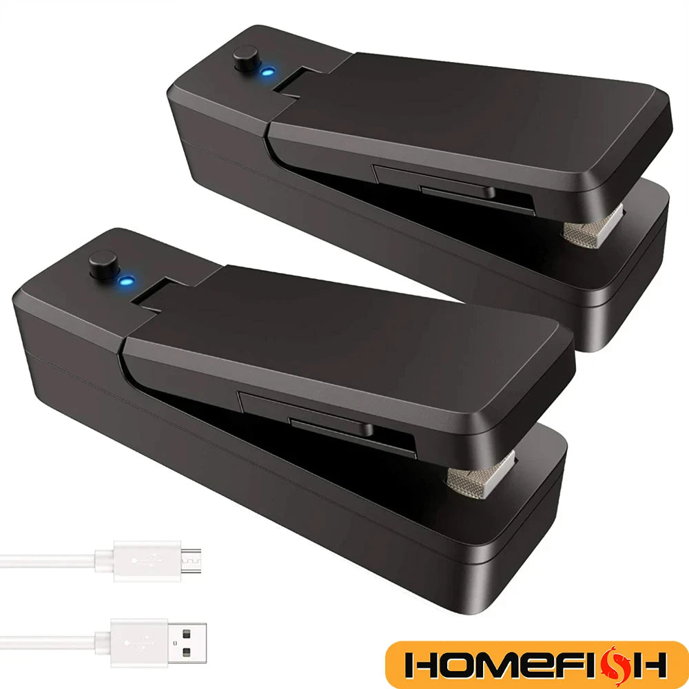 Mini Bag Sealer 2 in 1 Rechargeable Portable Bag Vacuum Heat Sealer