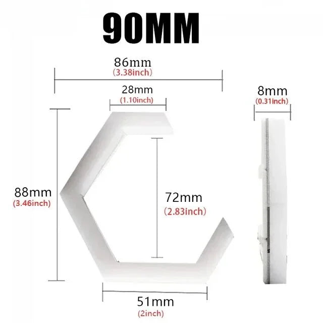 60mm 70mm 80mm 90mm RGB Hexagon LED Angel Eyes with Turn Signal Halo Rings Car Headlights Drl 12-24V for Motorcycle Offroad 4X4