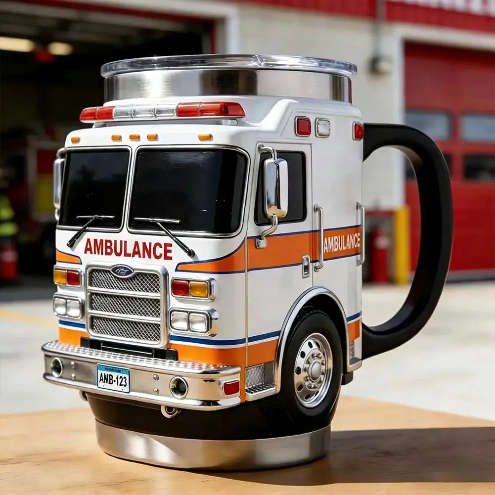 Creative Fire Rescue Mugs Firefighting Coffee Mugs Creative Design Truck Coffee Mug Firefighting Coffee Mugs Tea Cups