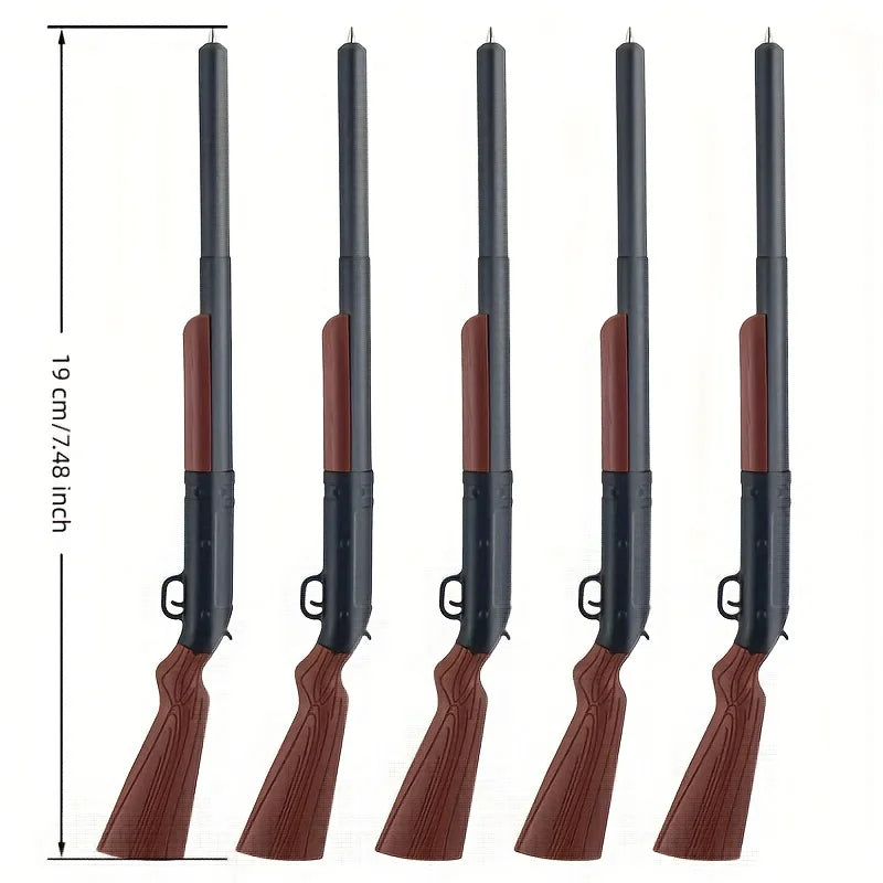 5pcs Unique Design Smooth Writing Gun Pen, Pen Gun, Writing Instrument,Office Supplies, Stylish Pen, Fun Stationer,Ballpoint Pen