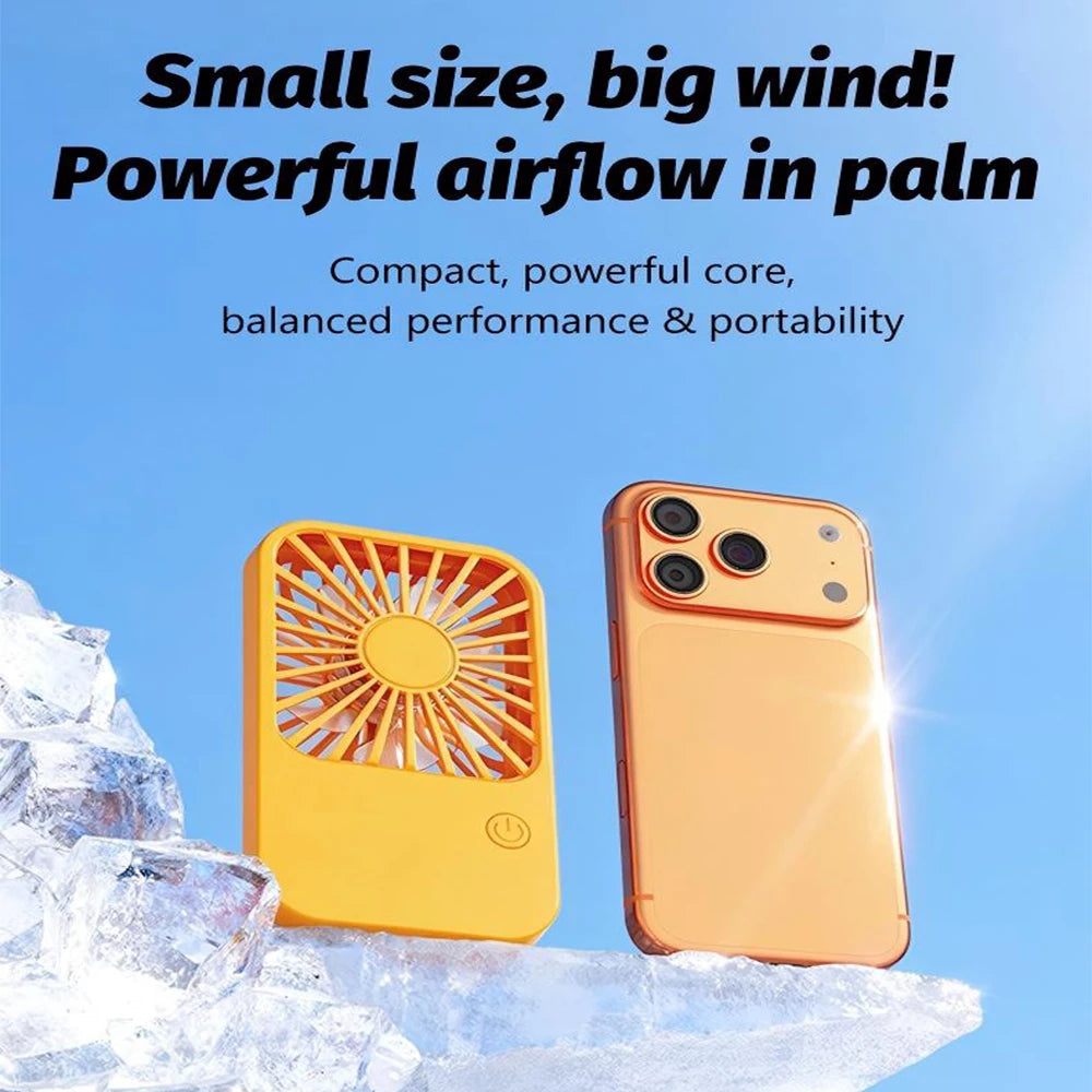 Mini Portable Fan Cute Design 3 Speed Personal Handheld Fan USB Rechargeable Desktop Fan For Indoor Travel