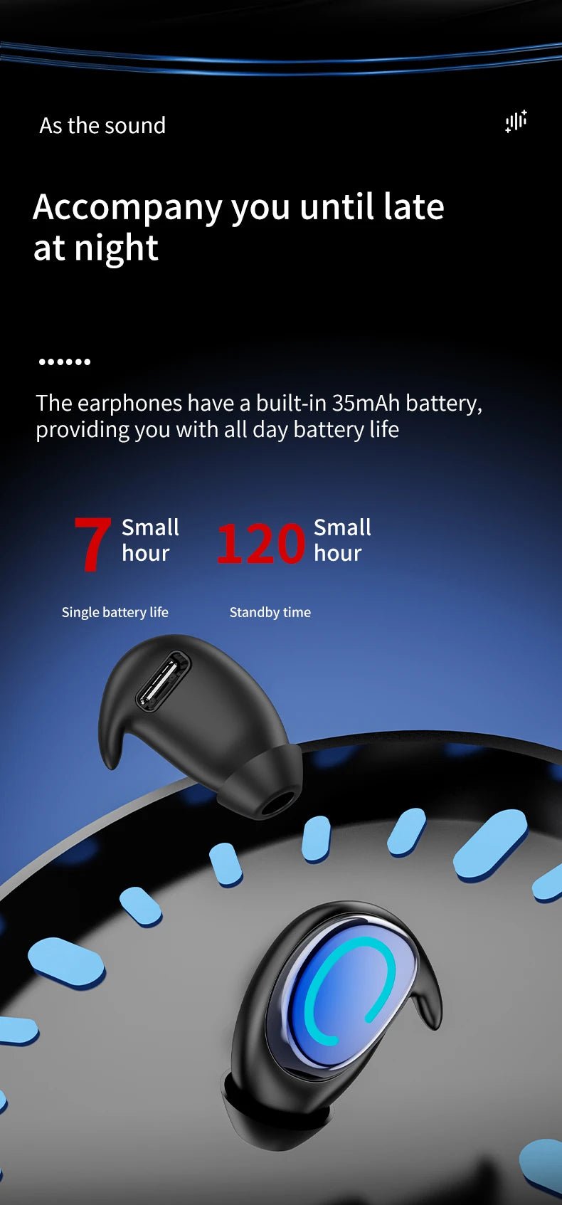 TWS Bluetooth Earphones Single In Ear Wireless Invisible Earbuds In Ear Sport With Mic Handsfree Headset Headphones For Phone