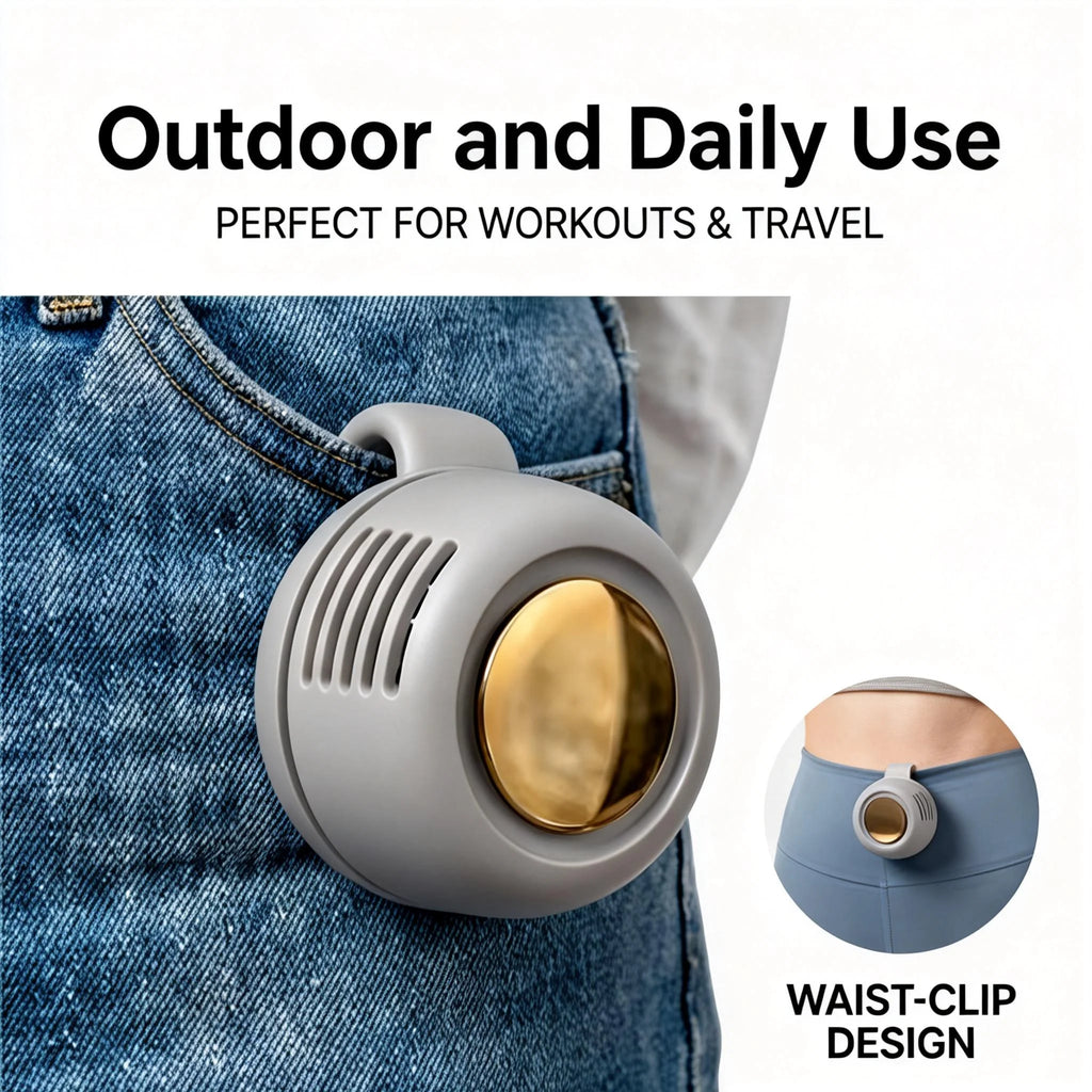 Mini Portable Fan 360° Rotating, 3 Speeds Strong Wind Quiet Rechargeable Handheld Fan, Small Size Big Airflow Long Battery Life