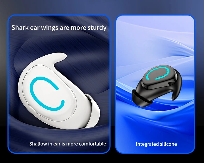 TWS Bluetooth Earphones Single In Ear Wireless Invisible Earbuds In Ear Sport With Mic Handsfree Headset Headphones For Phone