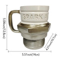 Spark Plug Shaped Coffee Mug Mechanical Engine Themed Novelty Cup for Car Lovers and Gearhead Gift