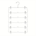 Skirt Hanges Space Saving, Pants Hangers with Clips 6 Tier,Closet Organizers and Storager,Clothes Hanger Space Saver