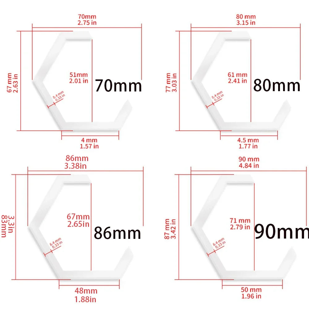 Hexagon RGB LED Angel Eyes Halo Rings with Turn Signal Car Headlights Projector Rings 70mm 80mm 90mm 12-24V for Motorcycle Auto