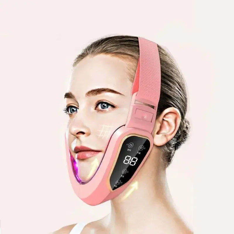 LED Photon Therapy Facial Slimming Vibration Massager Facial Lifting Device Facial Double Chin V Face Vibration Massager