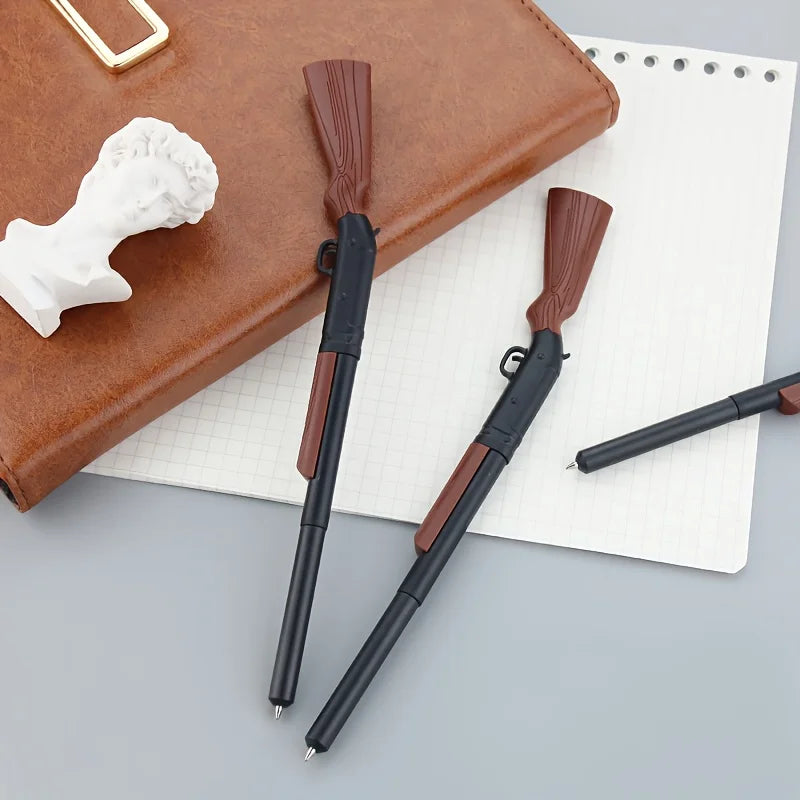5pcs Unique Design Smooth Writing Gun Pen, Pen Gun, Writing Instrument,Office Supplies, Stylish Pen, Fun Stationer,Ballpoint Pen