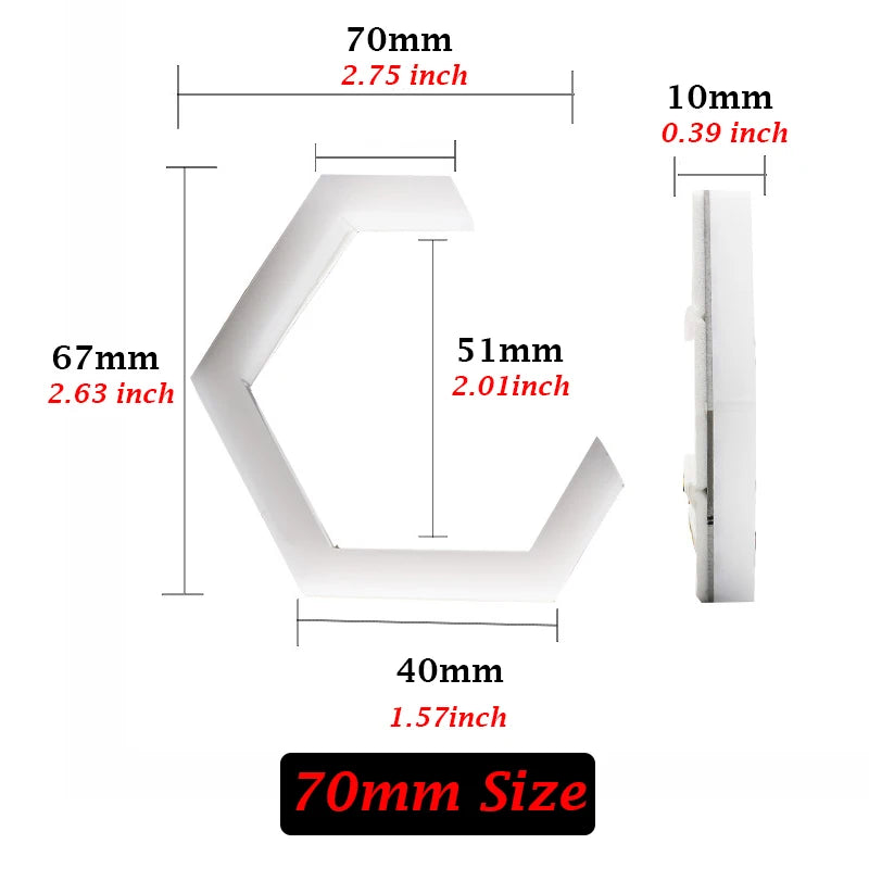 2PCS LED Angel Eyes Hexagon Halo Rings for Motorcycle Car LED Headlights White + Amber 12V 24V DC 2.5inch 80MM 70MM 90MM 3.0inch