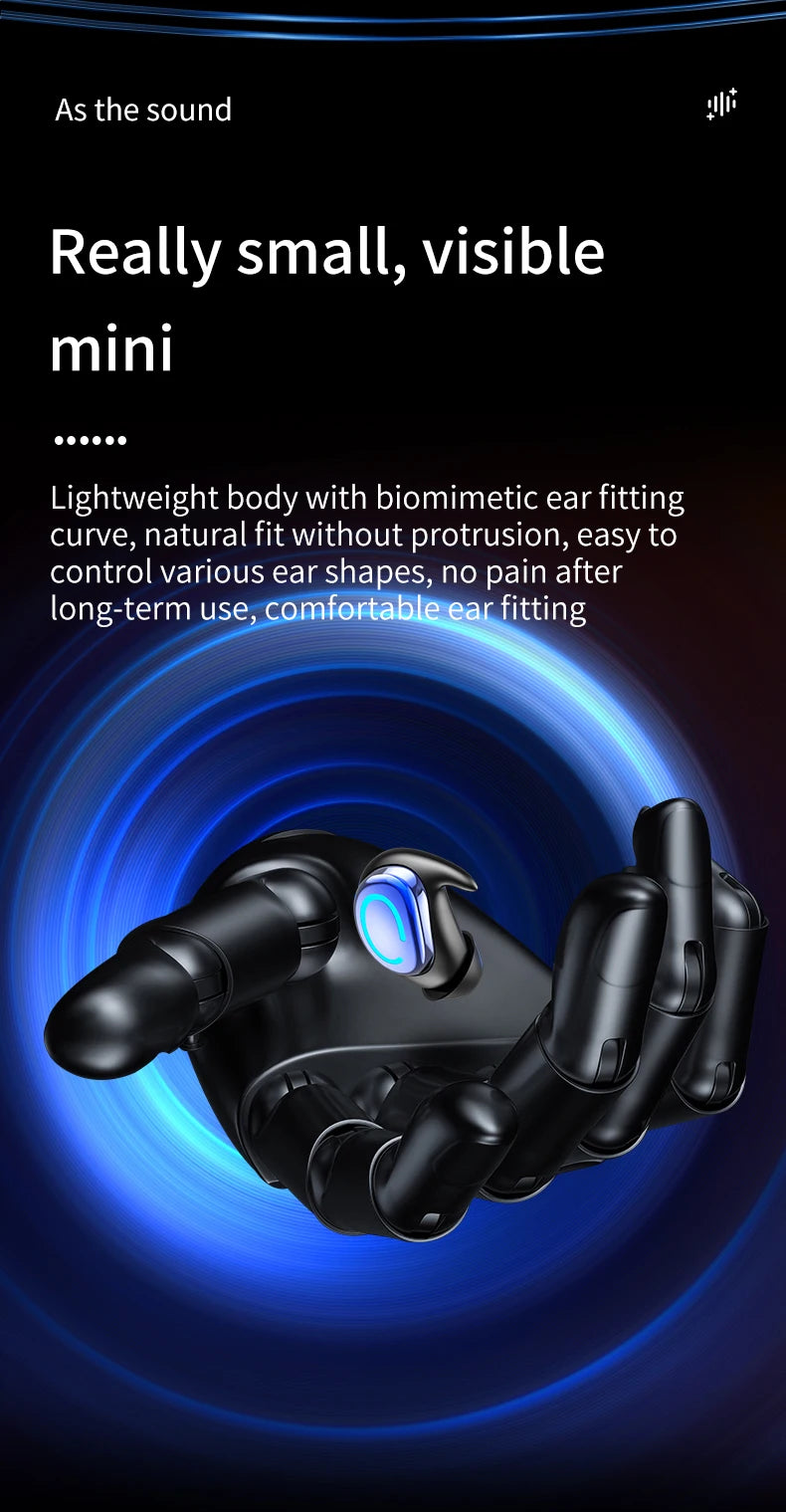 TWS Bluetooth Earphones Single In Ear Wireless Invisible Earbuds In Ear Sport With Mic Handsfree Headset Headphones For Phone