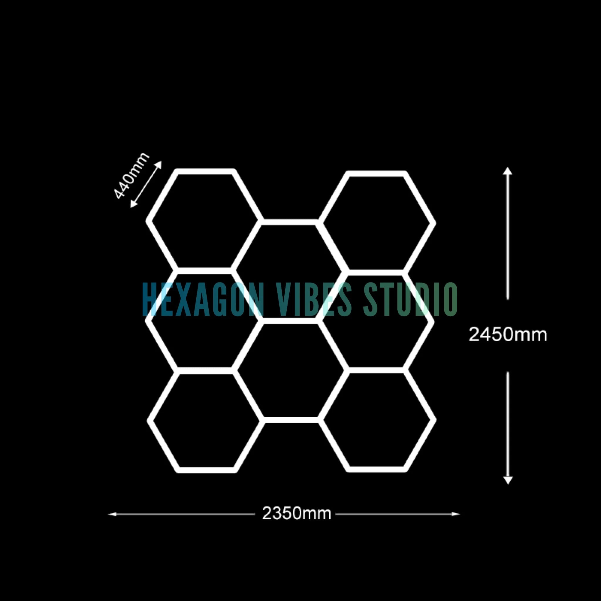 Garage Hexagon LED Light 50000H 6500K Ultra Bright for Home Gym Barbershop Car Detailing Bar Basement Workshop Ceiling Lighting