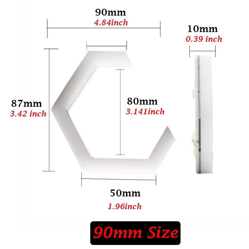2PCS LED Angel Eyes Hexagon Halo Rings for Motorcycle Car LED Headlights White + Amber 12V 24V DC 2.5inch 80MM 70MM 90MM 3.0inch