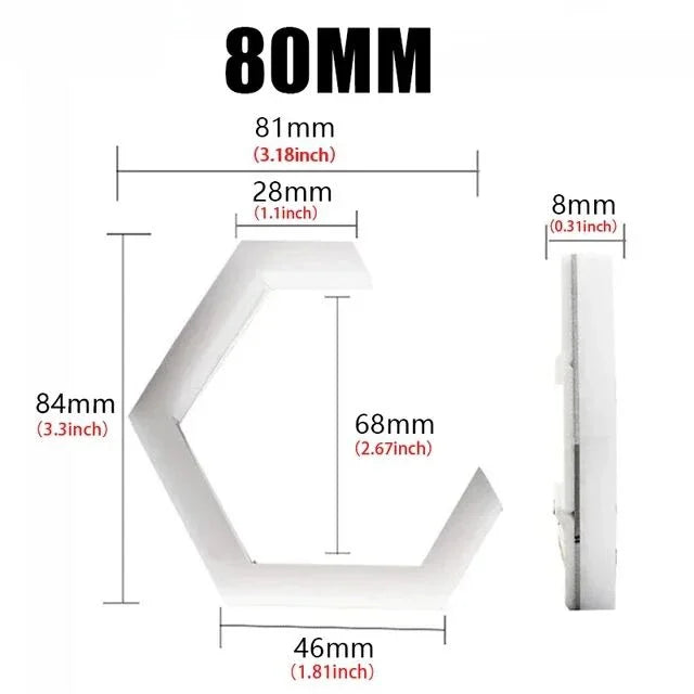 60mm 70mm 80mm 90mm RGB Hexagon LED Angel Eyes with Turn Signal Halo Rings Car Headlights Drl 12-24V for Motorcycle Offroad 4X4
