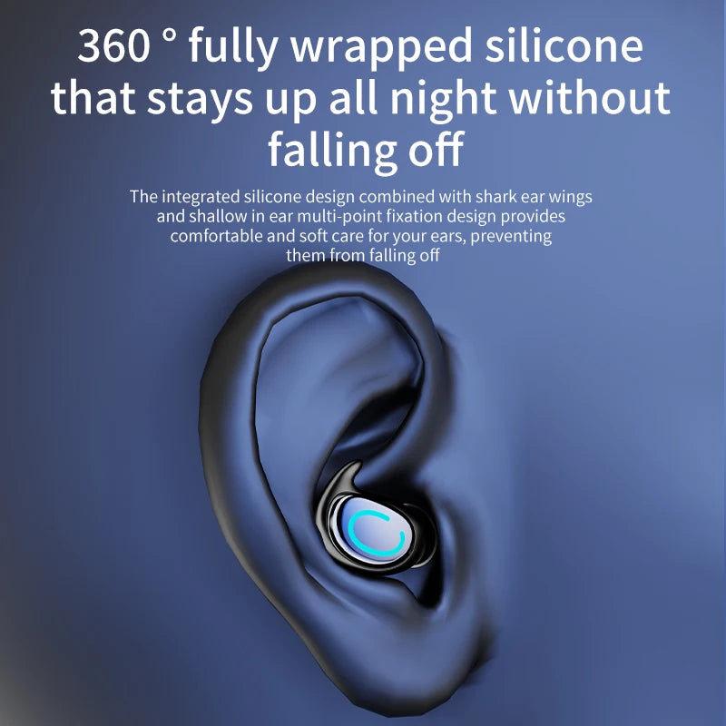TWS Bluetooth Earphones Single In Ear Wireless Invisible Earbuds In Ear Sport With Mic Handsfree Headset Headphones For Phone