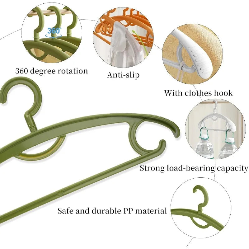 15/30pcs Space Saving Hangers Slim Design, Wide Shoulder Non-Slip for Shirts Dresses, Closet Organizer Set To Maximize Space
