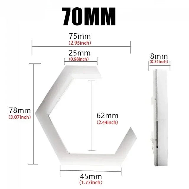 60mm 70mm 80mm 90mm RGB Hexagon LED Angel Eyes with Turn Signal Halo Rings Car Headlights Drl 12-24V for Motorcycle Offroad 4X4