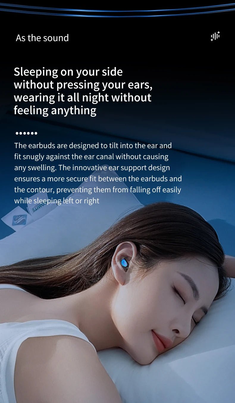 TWS Bluetooth Earphones Single In Ear Wireless Invisible Earbuds In Ear Sport With Mic Handsfree Headset Headphones For Phone