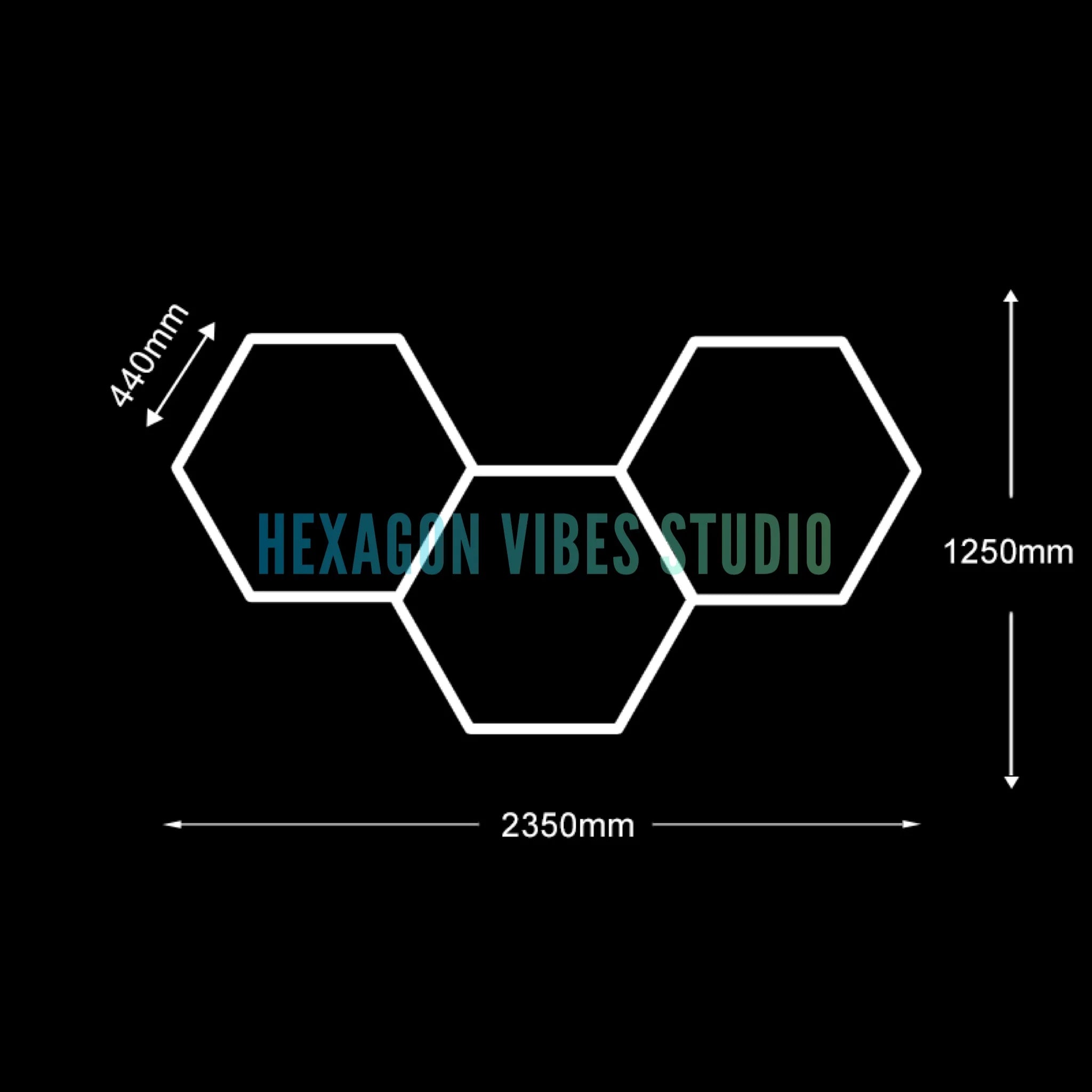 Garage Hexagon LED Light 50000H 6500K Ultra Bright for Home Gym Barbershop Car Detailing Bar Basement Workshop Ceiling Lighting