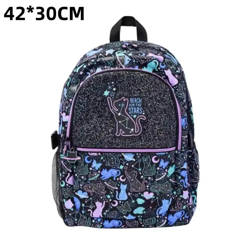 Schoolbag Primary and middle school students big eye cat gradual change cat schoolbag girl backpack trolley schoolbag backpack
