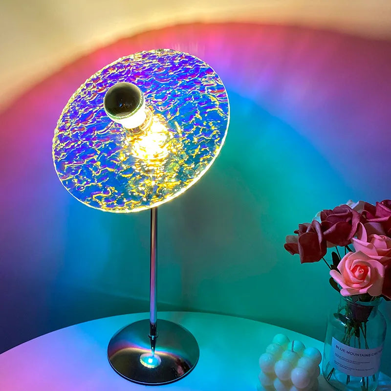 Sunset Table Lamp Projection Rainbow Night Light Atmosphere Home
