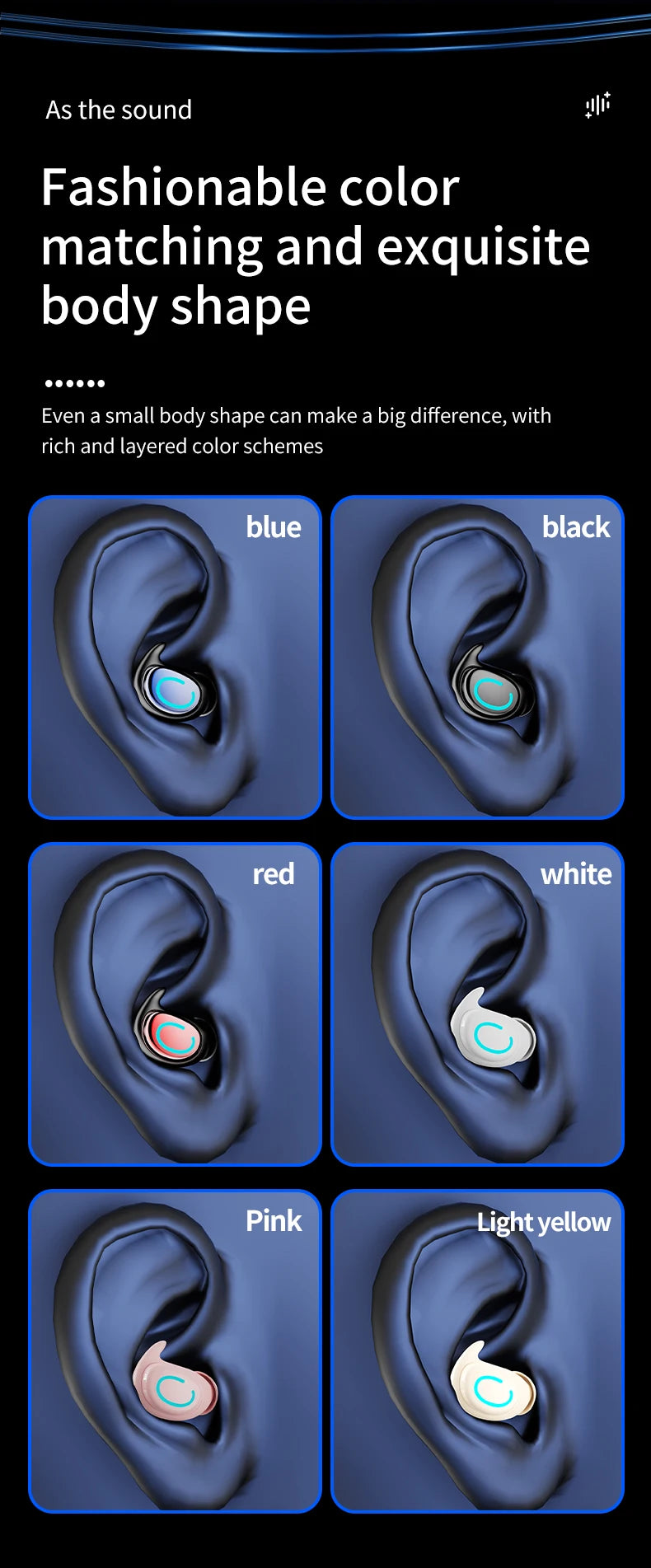 TWS Bluetooth Earphones Single In Ear Wireless Invisible Earbuds In Ear Sport With Mic Handsfree Headset Headphones For Phone