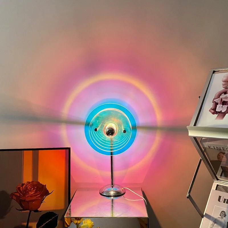 Sunset Table Lamp Projection Rainbow Night Light Atmosphere Home