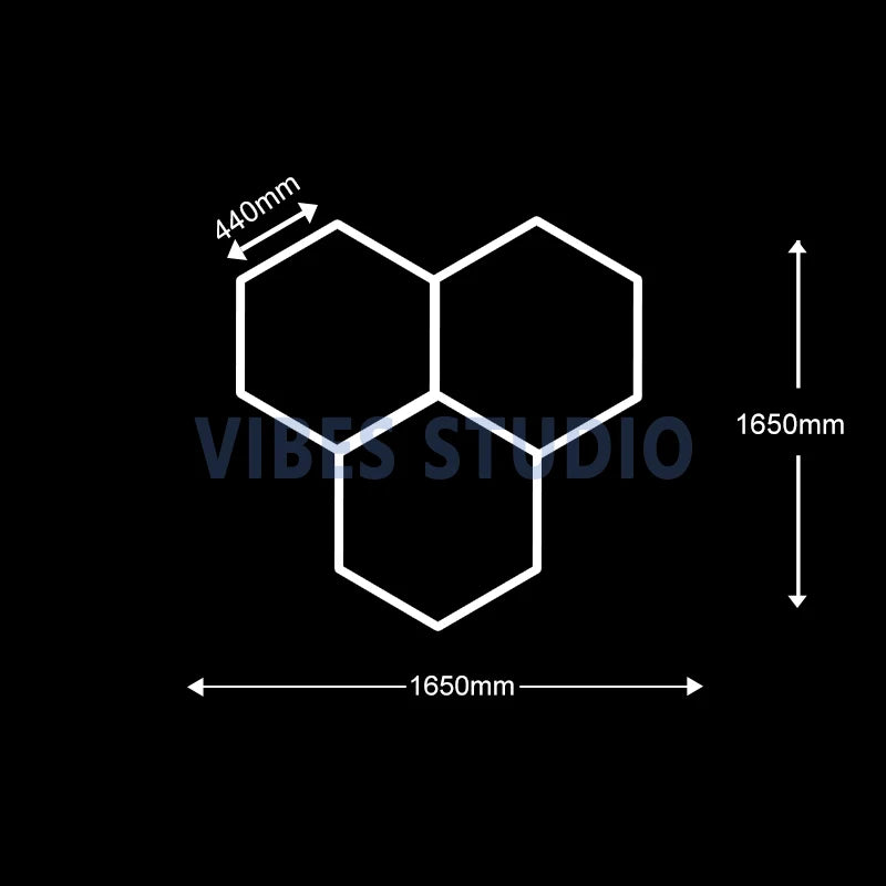 Garage Hexagon LED Light 50000H 6500K Ultra Bright for Home Gym Barbershop Car Detailing Bar Basement Workshop Ceiling Lighting
