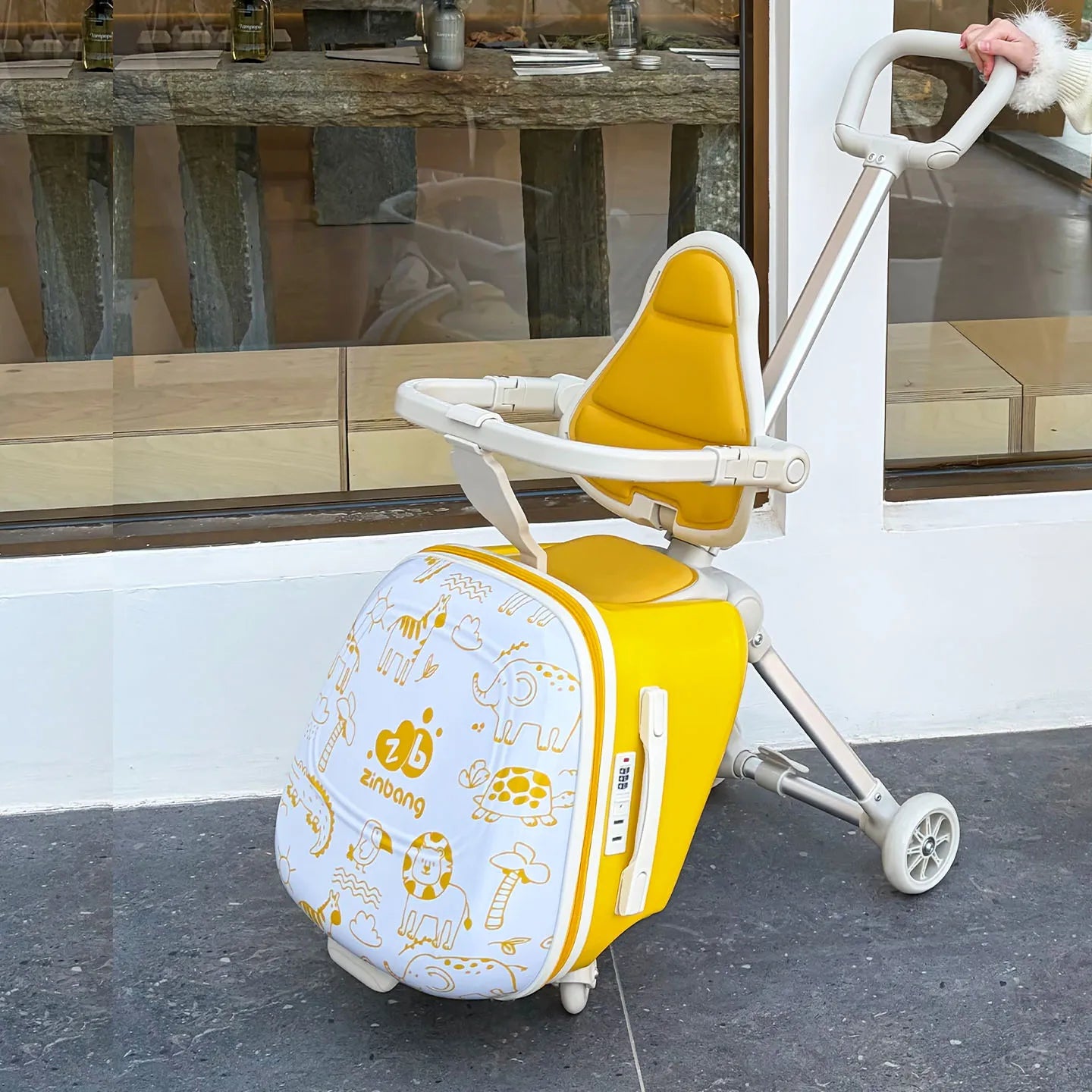 Bunnyfly Children Luggage Case Can Ride and Walk the Baby's Suitcase The Baby Can Take the Suitcase The 20-Inch Folding Stroller