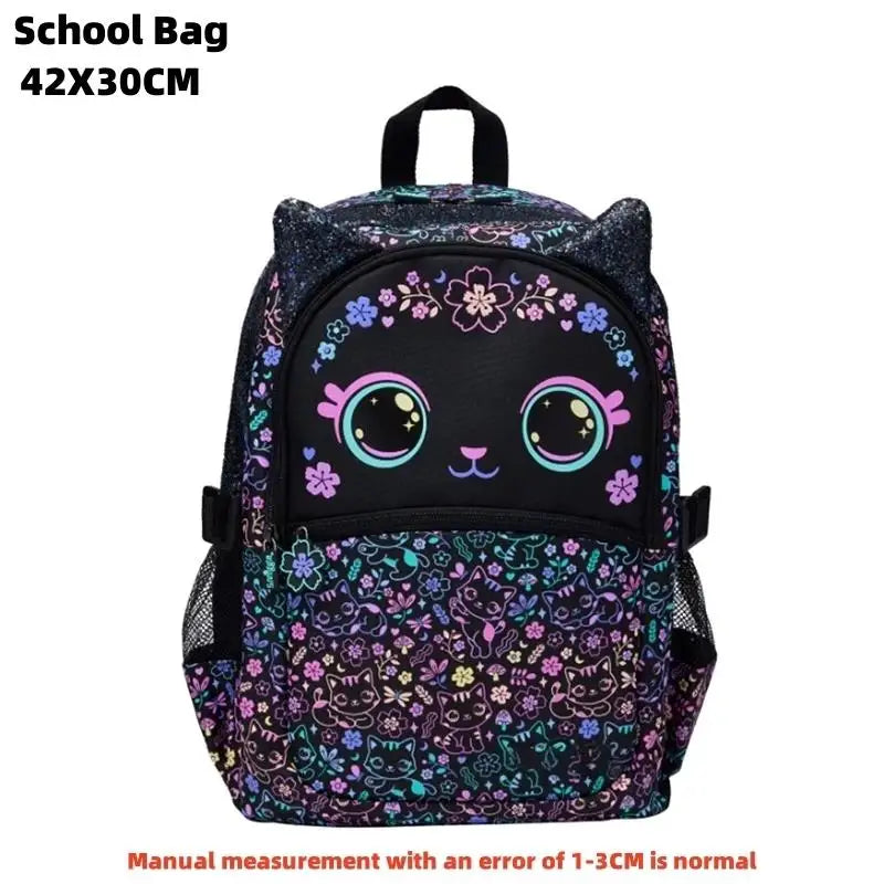 Schoolbag Primary and middle school students big eye cat gradual change cat schoolbag girl backpack trolley schoolbag backpack