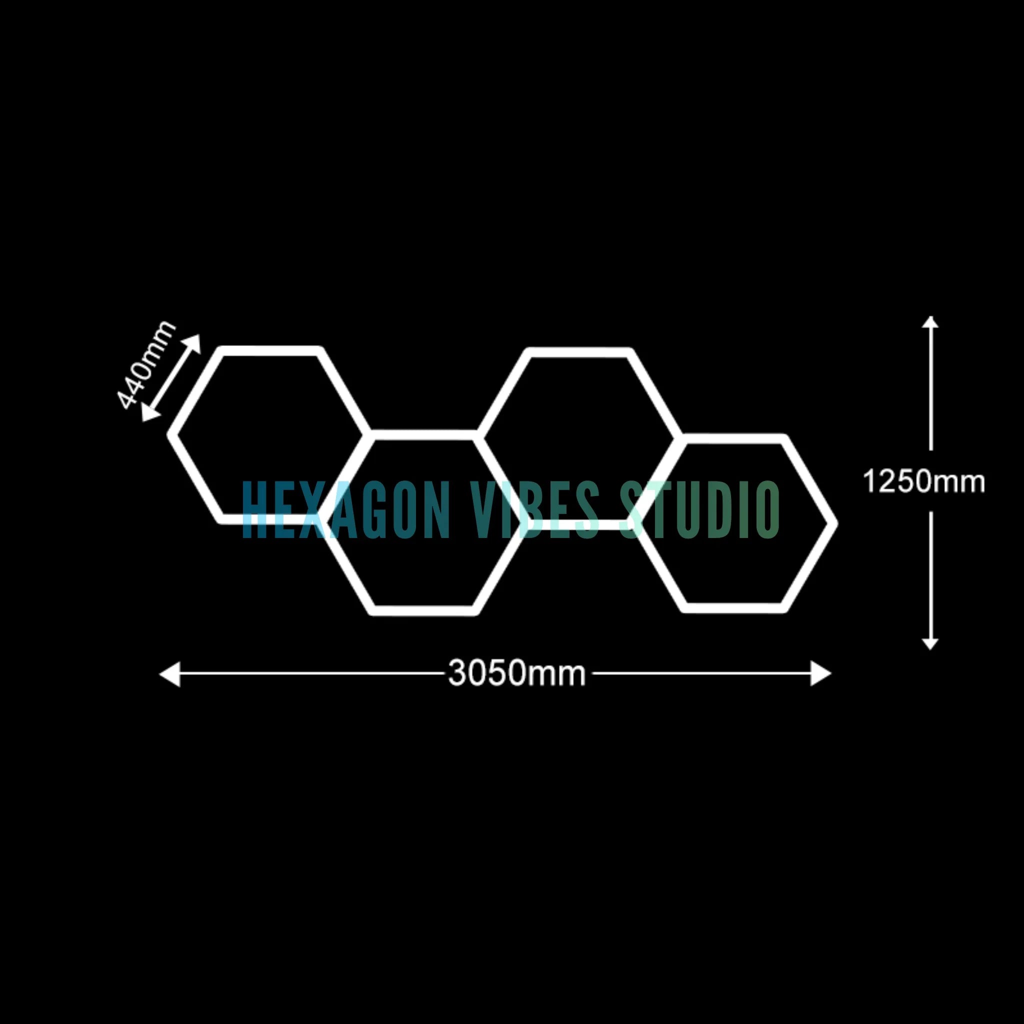 Garage Hexagon LED Light 50000H 6500K Ultra Bright for Home Gym Barbershop Car Detailing Bar Basement Workshop Ceiling Lighting