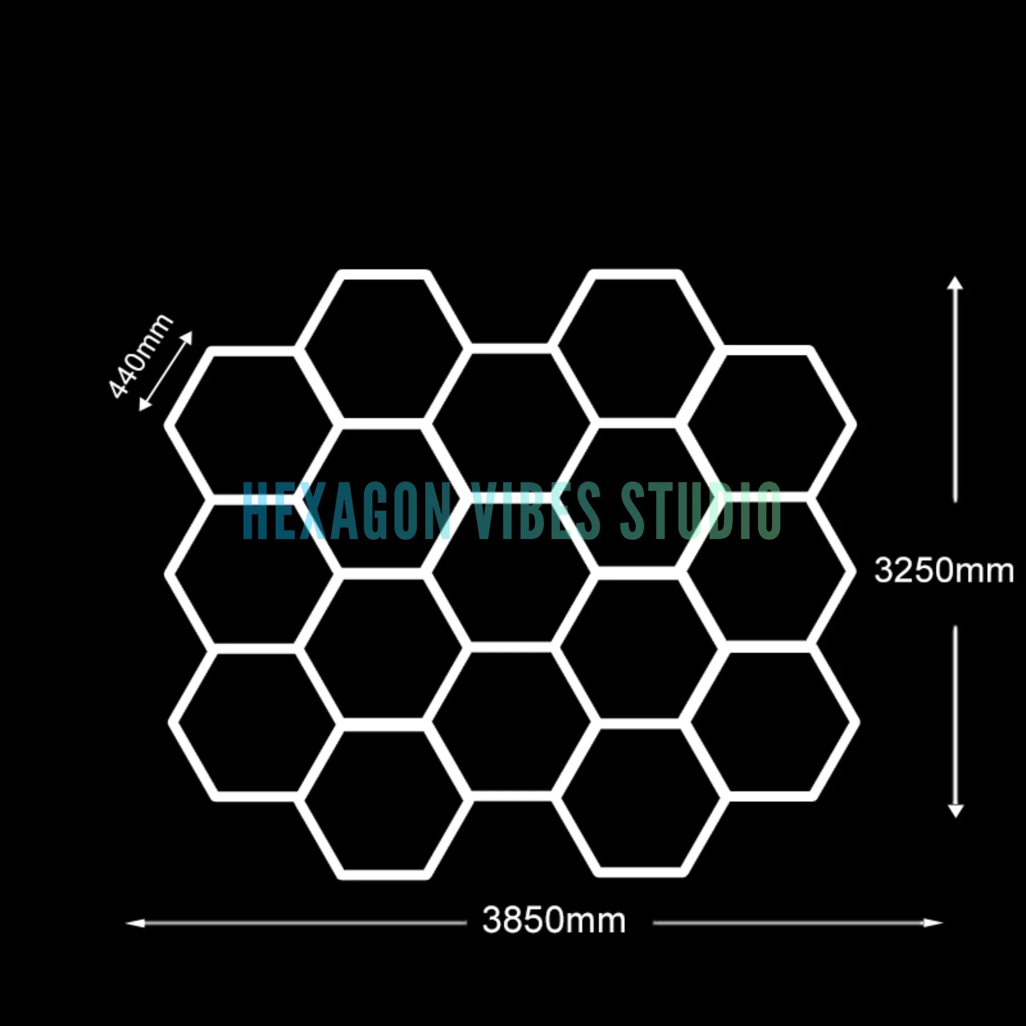 Garage Hexagon LED Light 50000H 6500K Ultra Bright for Home Gym Barbershop Car Detailing Bar Basement Workshop Ceiling Lighting