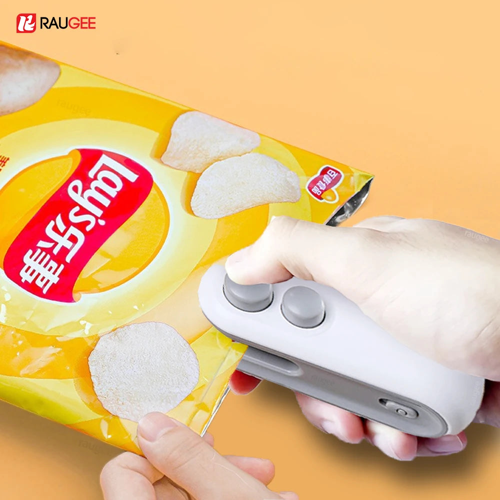 Mini Plastic Bag Sealer Rechargeable 2 in 1 Bag Heat Sealer With Cutter