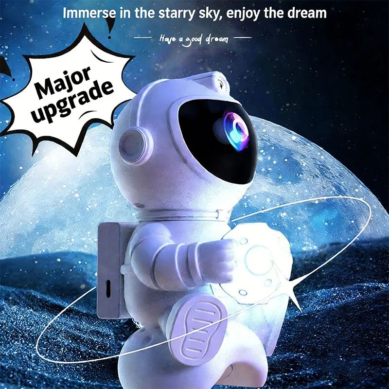 Astronaut LED Night Light Galaxy Star Projector Bluetooth Speaker Remote Control Timer 360° Adjustable Angle for Bedroom Decor