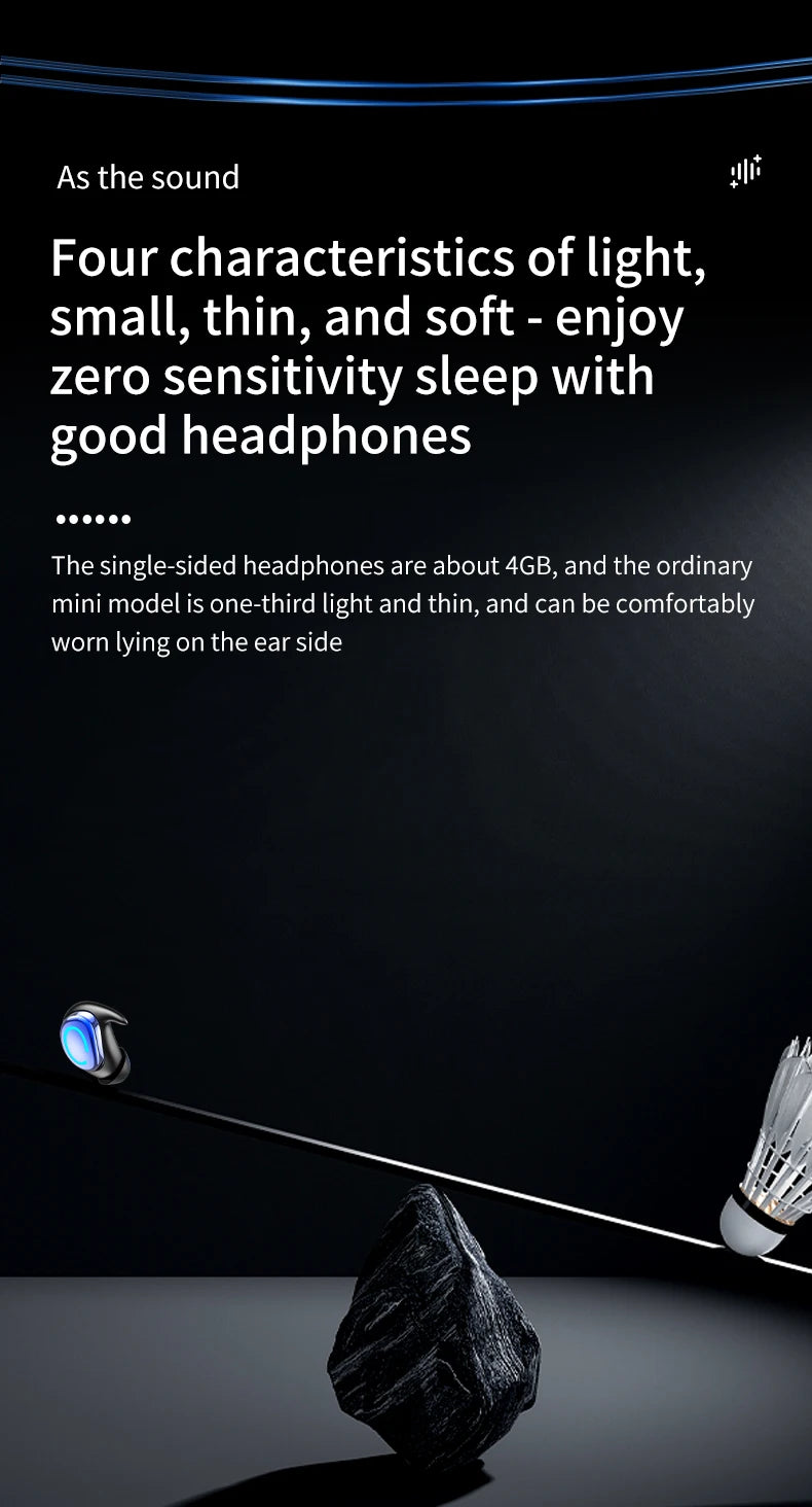 TWS Bluetooth Earphones Single In Ear Wireless Invisible Earbuds In Ear Sport With Mic Handsfree Headset Headphones For Phone