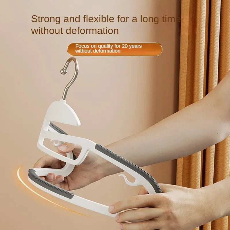 Hangers with Non-Slip Design Household Hangers 360°Swivel Hook Space Saving Organizer for Dormitory Bedroom Closet Shirts Pants