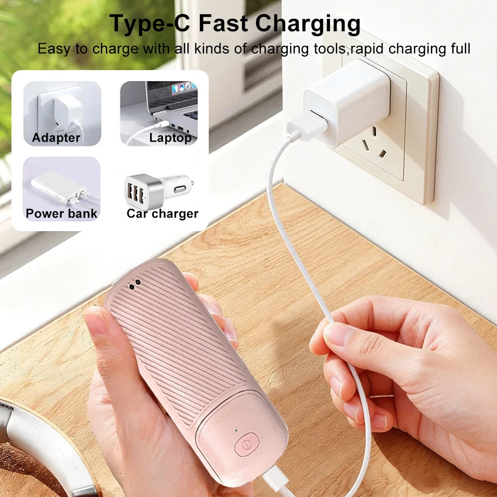 Mini Portable Handheld Fan USB Rechargeable Foldable Hand Fan For Outdoor Folding Small Pocket Fan With Power Bank Flashlights