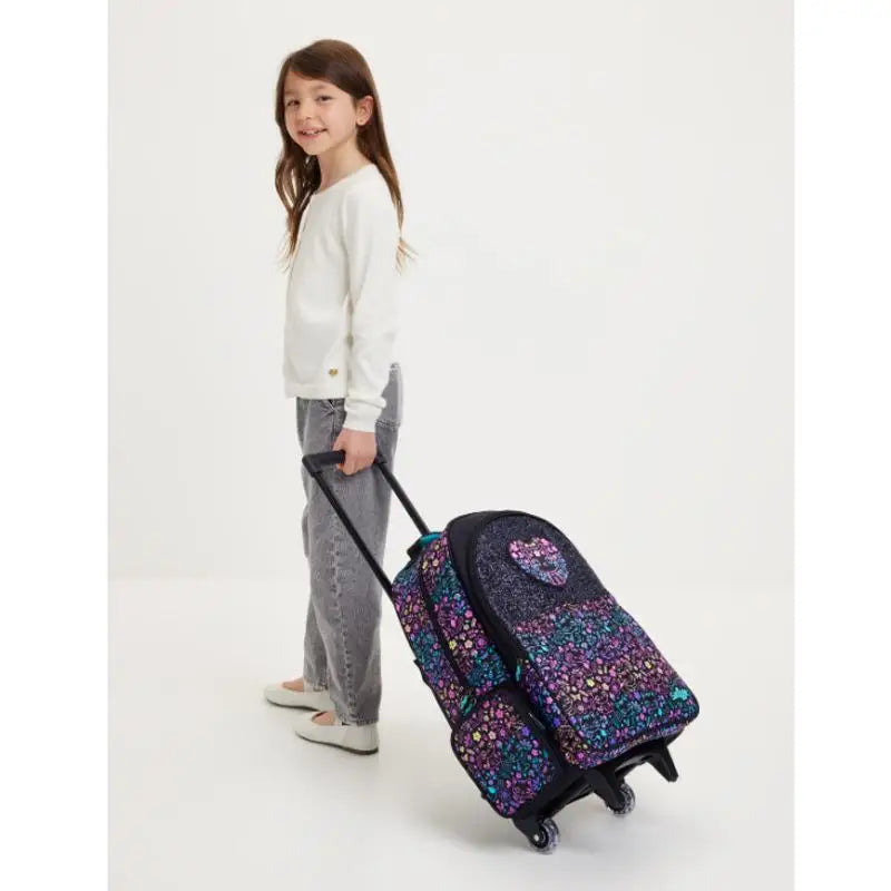 Schoolbag Primary and middle school students big eye cat gradual change cat schoolbag girl backpack trolley schoolbag backpack