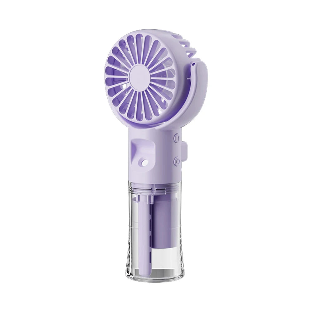 Mini Fan Portable Handheld Fan Water Mist Fan Small Spray Humidifier Fan USB Rechargeable Portable Fan New Hand Fan Air Cooler