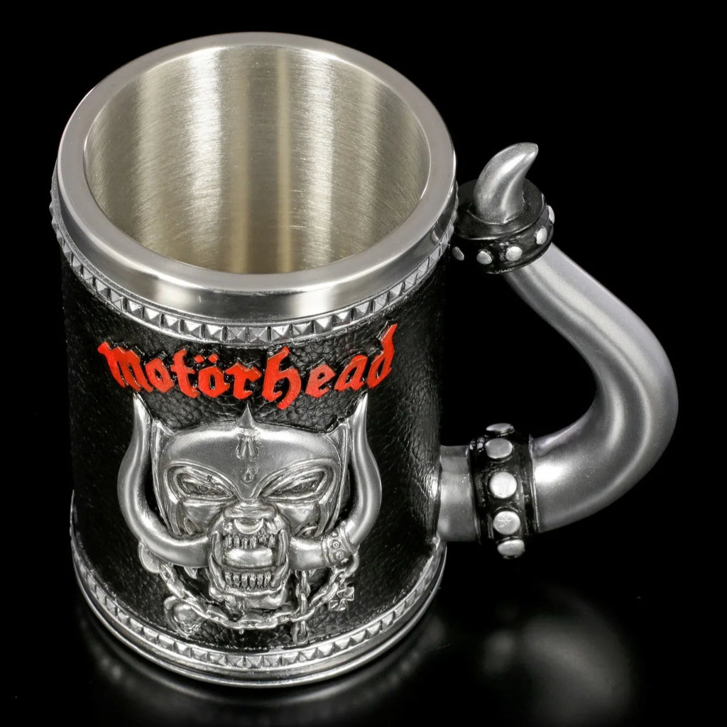 Heavy Metal Horn Beer Mug Gothic Themed Stainless Steel Tankard Large Capacity Coffee Cup For Rock Music Fans Novelty Gift
