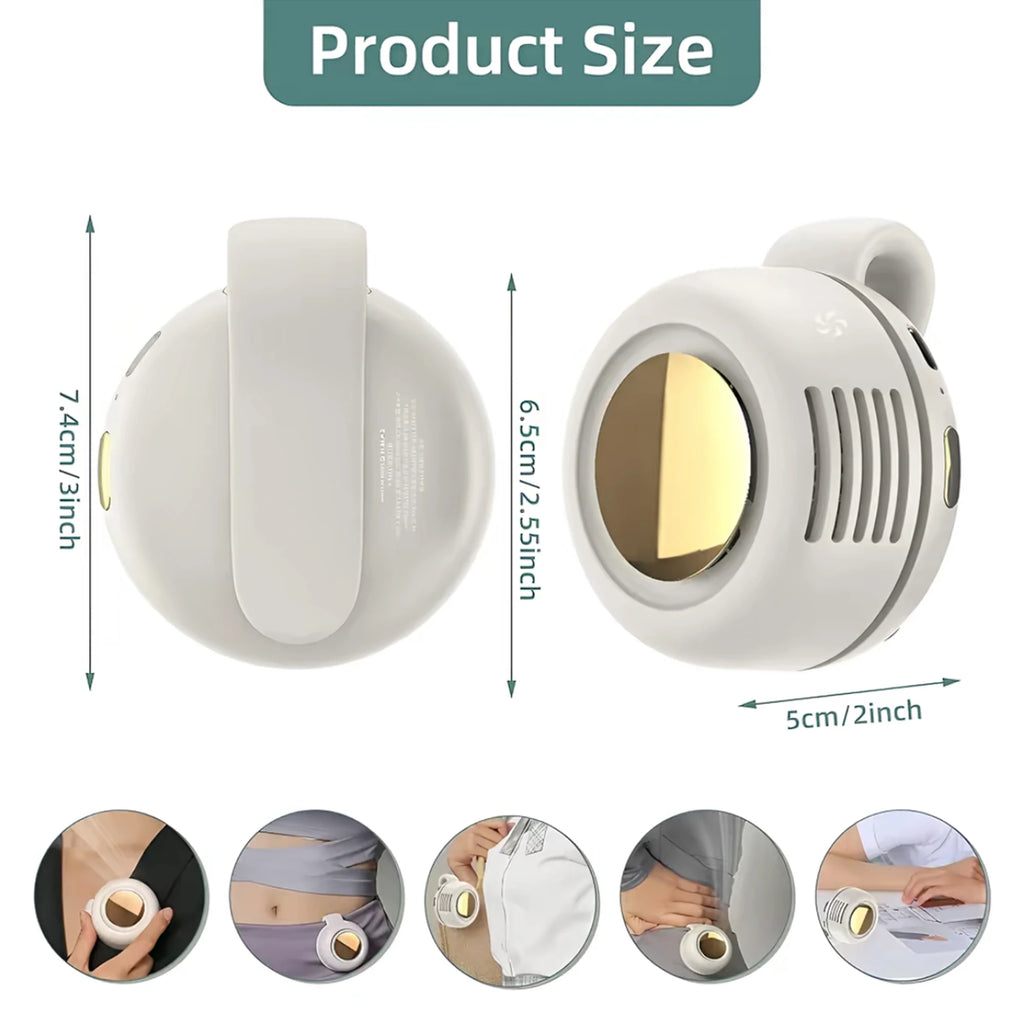 Mini Portable Fan 360° Rotating, 3 Speeds Strong Wind Quiet Rechargeable Handheld Fan, Small Size Big Airflow Long Battery Life
