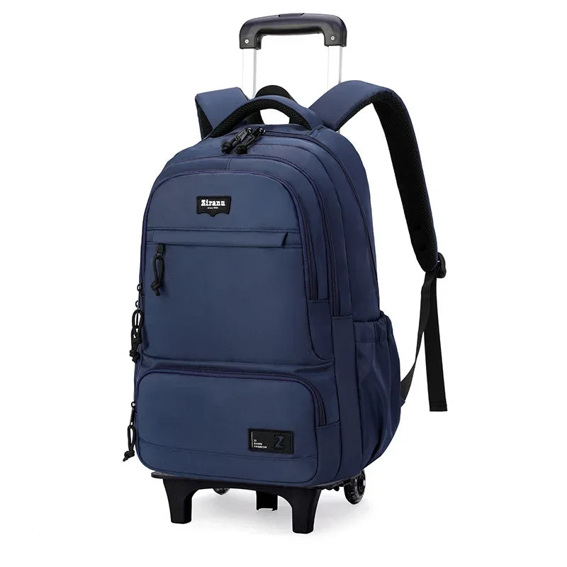 Children School bag with Wheels Students Backpacks For Boy Kids Trolley Bag Schoolbag Rolling Wheeled Backpack Travel Book Bag